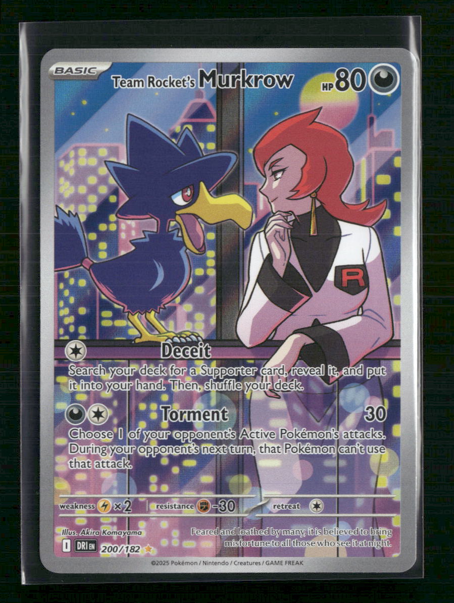 Team Rocket's Murkrow SV10: Destined Rivals #200/182 - Front