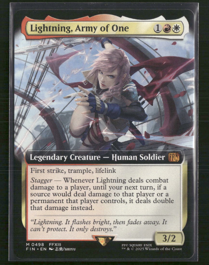 Lightning, Army of One (Extended Art) FINAL FANTASY #498