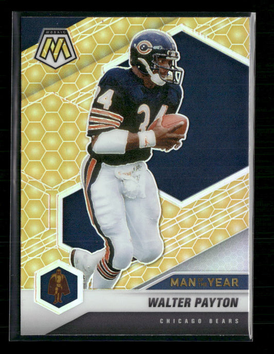 Walter Payton 2021 Panini Mosaic #261 Prizm Yellow