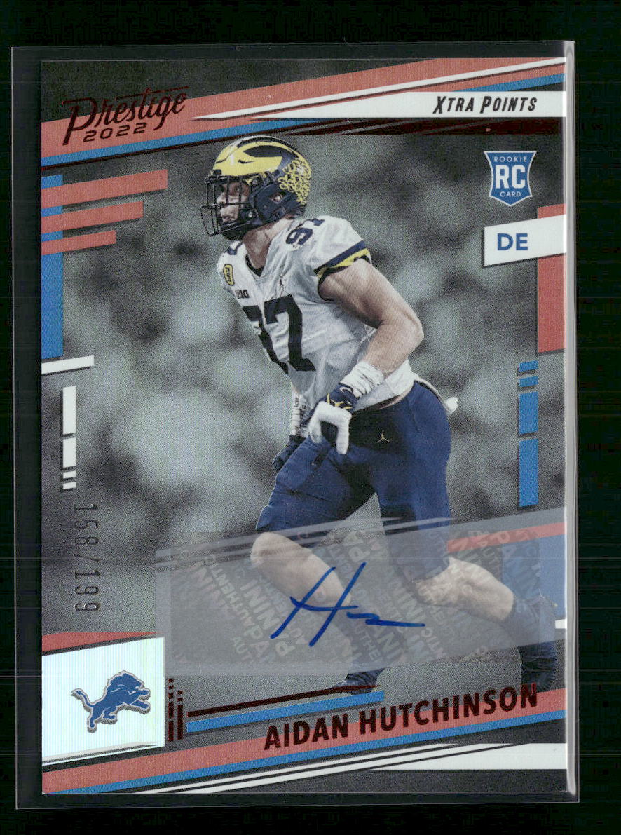 Aidan Hutchinson – 2022 Prestige Xtra Points Auto #158/199