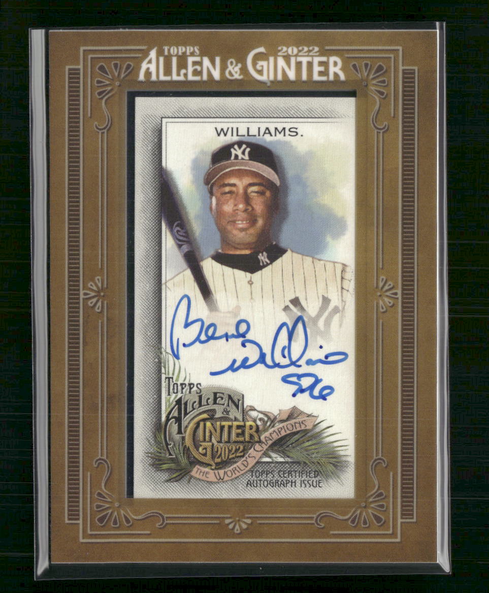 Bernie Williams 2022 Topps Allen & Ginter Auto