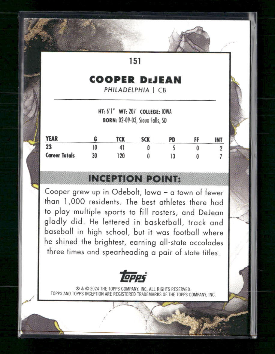 Cooper DeJean 2024 Topps Inception #151 Magenta #/99