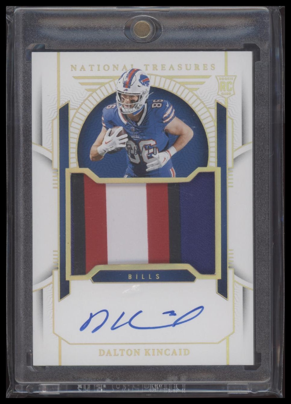Dalton Kincaid 2023 Panini National Treasures #162 Rookie Patch Autographs /10
