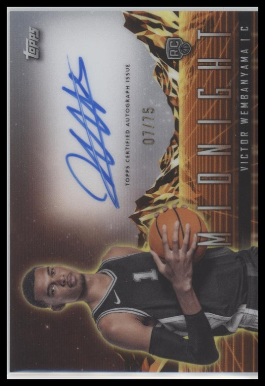 Victor Wembanyama 2023-24 Topps Midnight Rookie Auto #/75