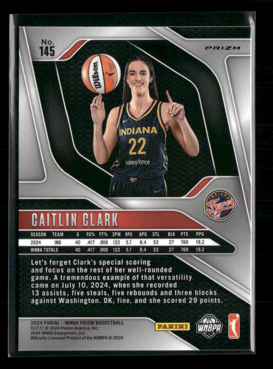 Caitlin Clark Indiana Fever #145 2024 Panini Prizm WNBA (Rookie) ICE