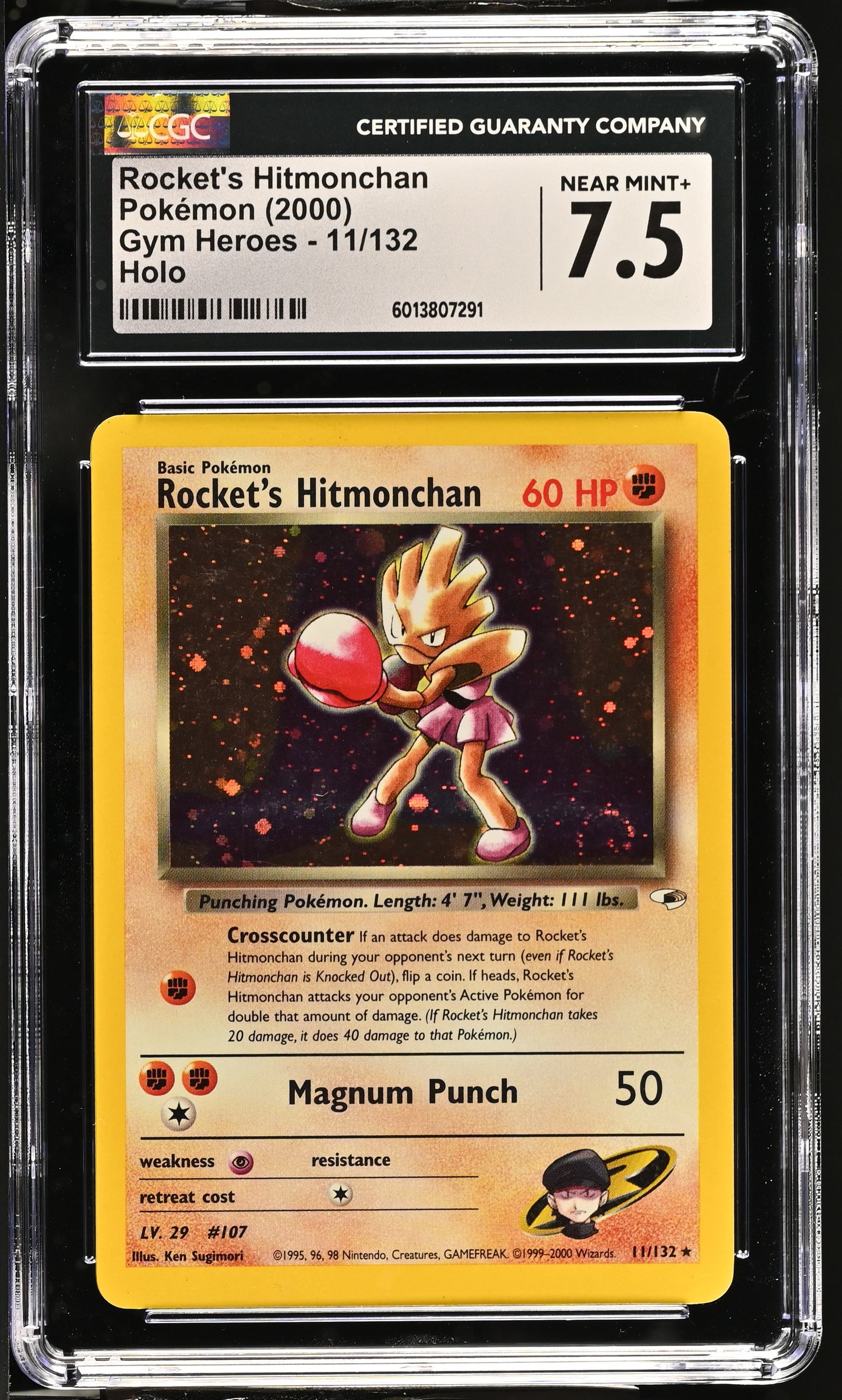 Rocket's Hitmonchan Gym Heroes #011/132 CGC 7.5