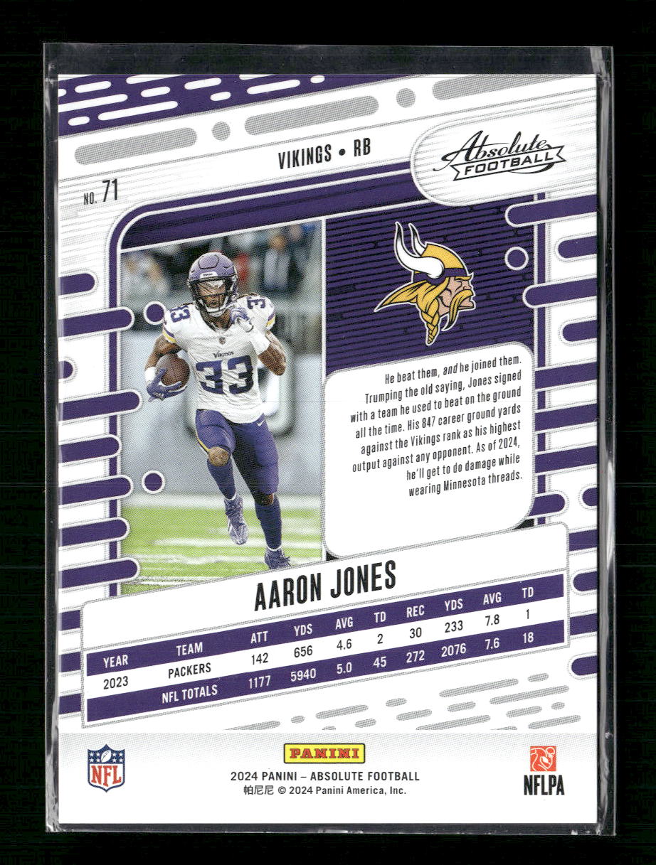 Aaron Jones 2024 Panini Absolute #71 Purple