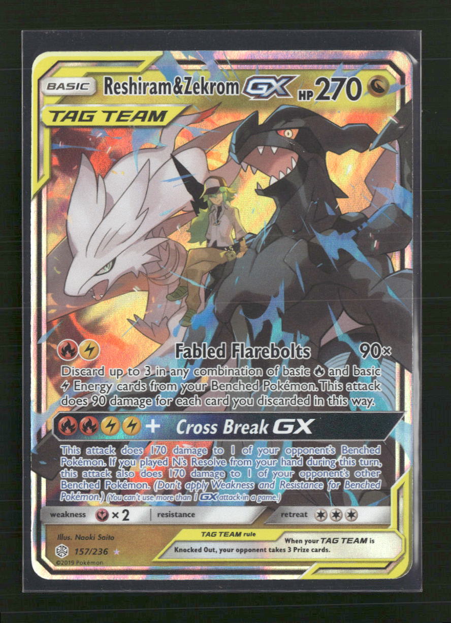 Reshiram & Zekrom GX SM - Cosmic Eclipse #157/236