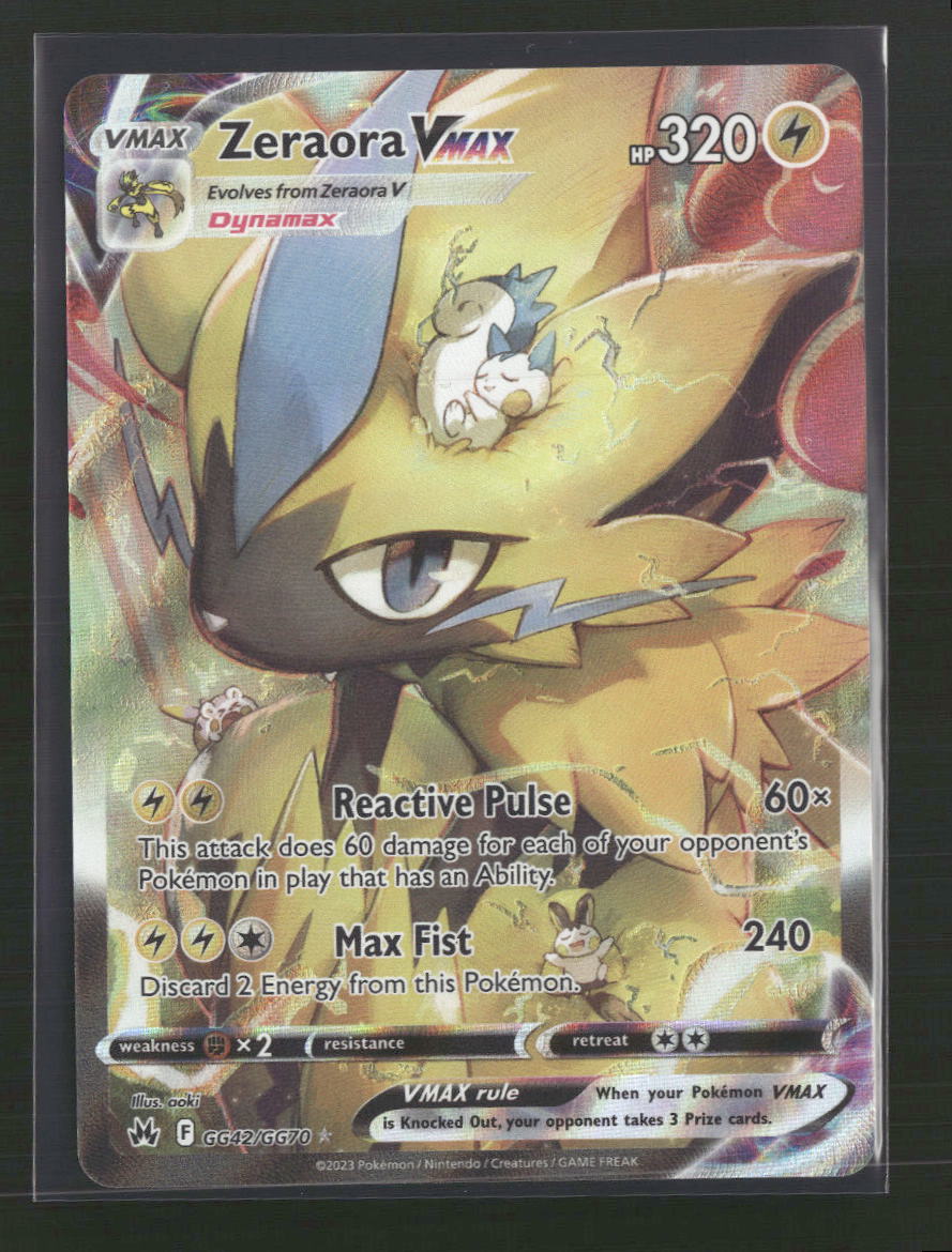 Zeraora VMAX Crown Zenith: Galarian Gallery #GG42/GG70 - Front