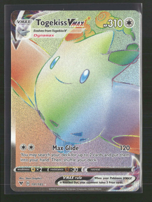 Togekiss VMAX (Secret) SWSH04: Vivid Voltage #191/185 - Front
