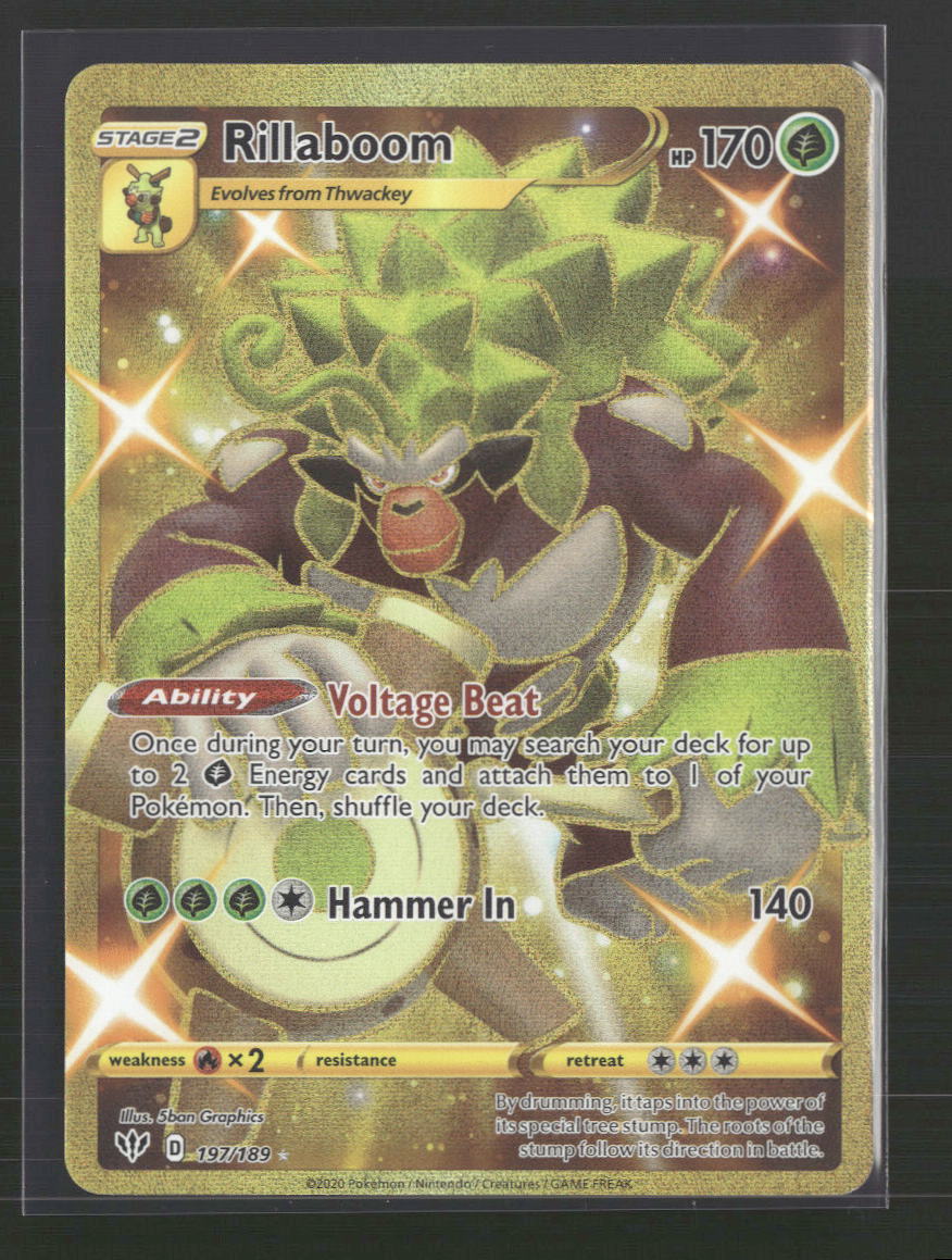 Rillaboom (Secret) SWSH03: Darkness Ablaze #197/189 - Front