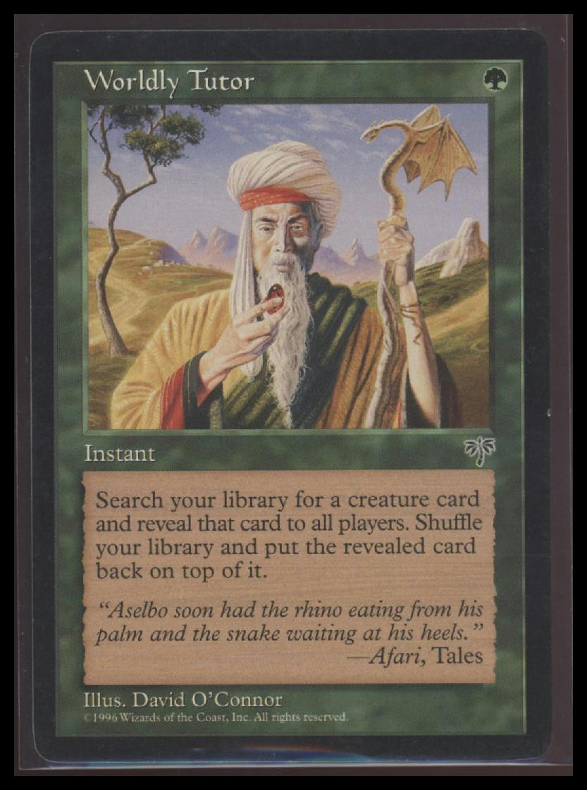 Worldly Tutor Mirage # - Front