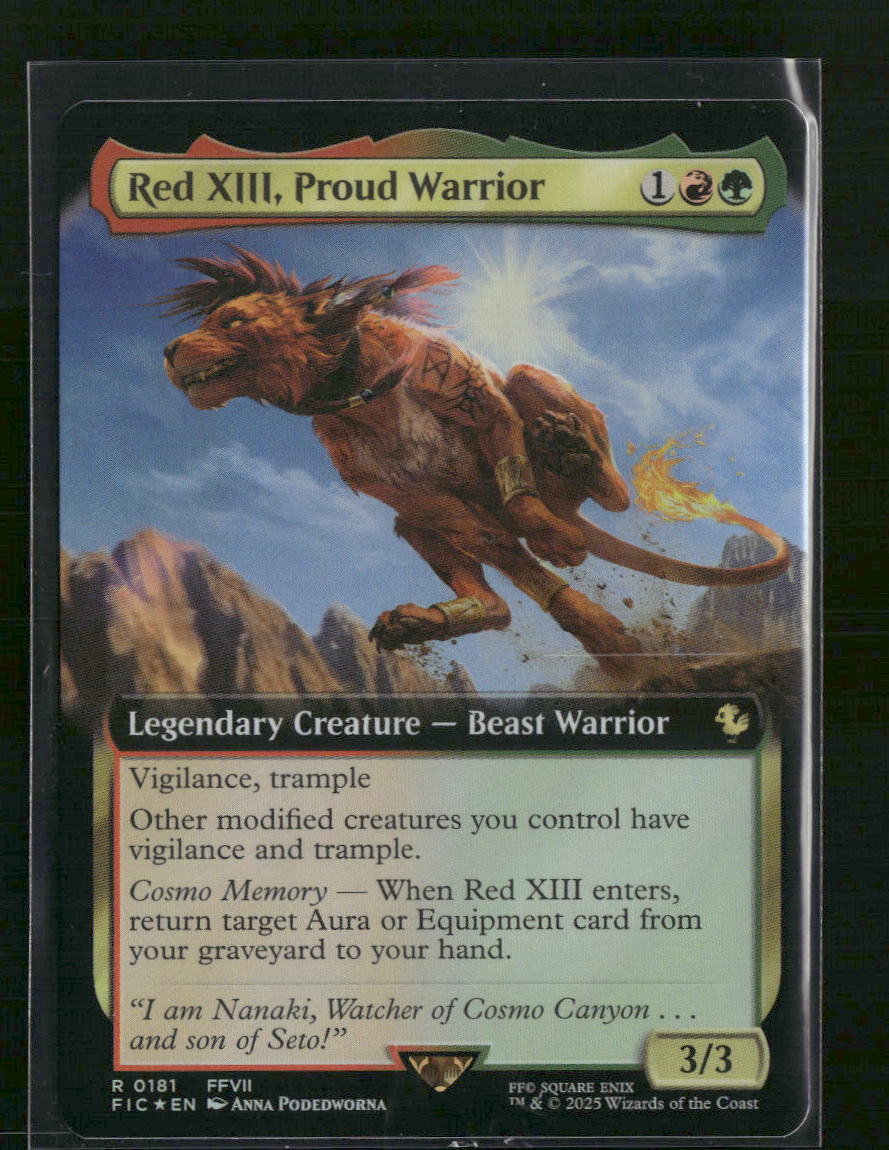 Red XIII, Proud Warrior (Extended Art) Commander: FINAL FANTASY #181