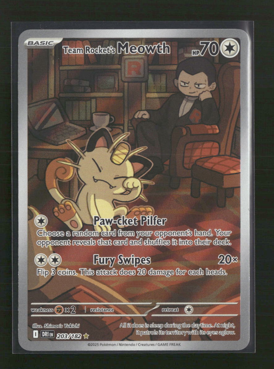 Team Rocket's Meowth SV10: Destined Rivals #203/182
