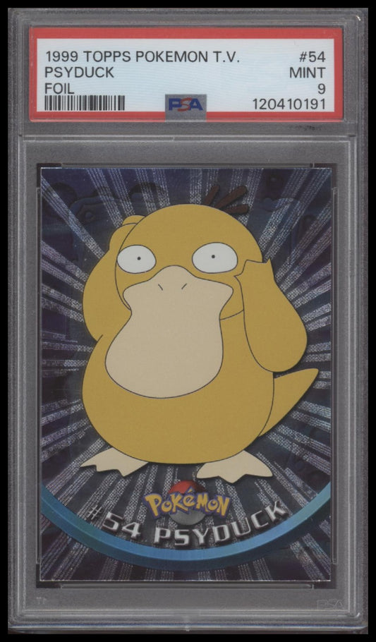 Psyduck 1999 Topps Pokemon Tv #54 Foil PSA 9