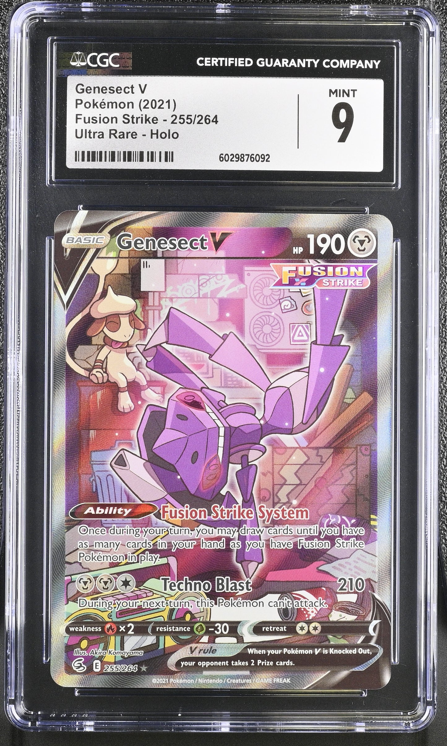 Genesect V 2021 Fusion Strike #255/264 CGC 9