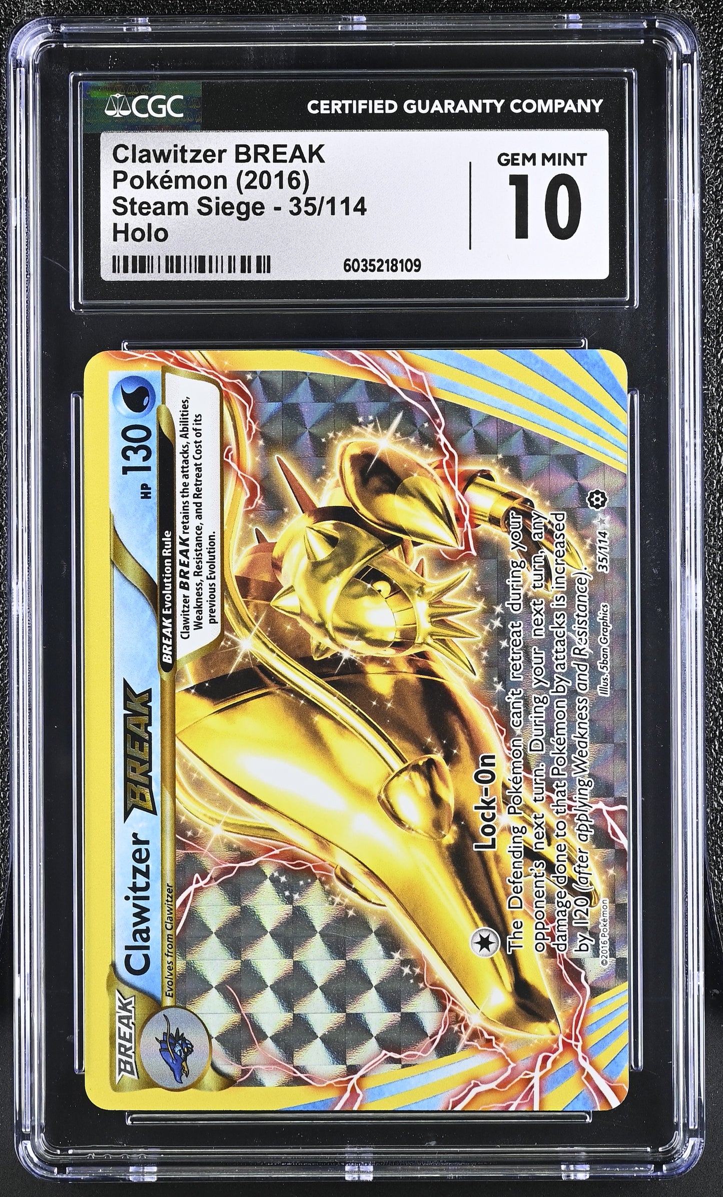 Clawitzer BREAK 2016 Steam Siege #35/114 CGC 10