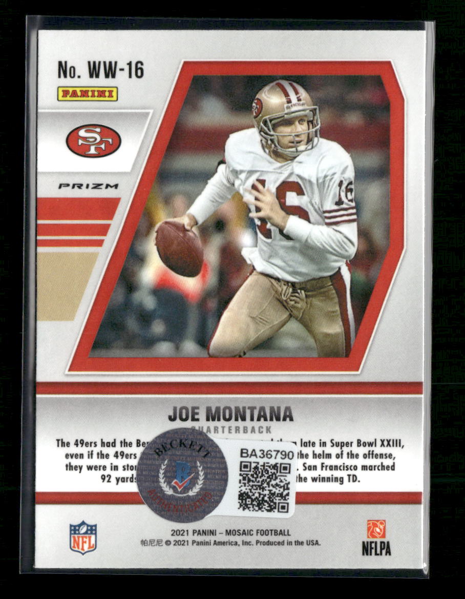Joe Montana – San Francisco 49ers - 2022 Panini Green Mosaic WTW Autograph