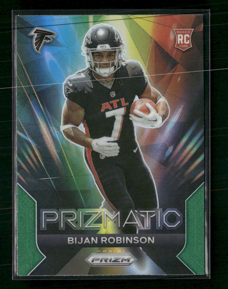 Bijan Robinson 2023 Panini Prizm #19 Prizmatic Prizms Green