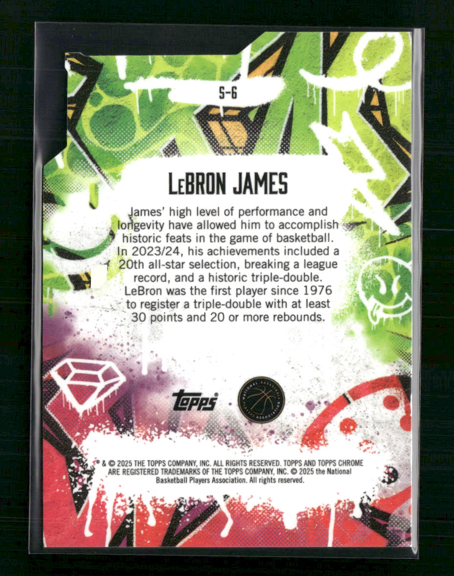 LeBron James Los Angeles Lakers Topps Finest Show Stoppers Gold Refractor