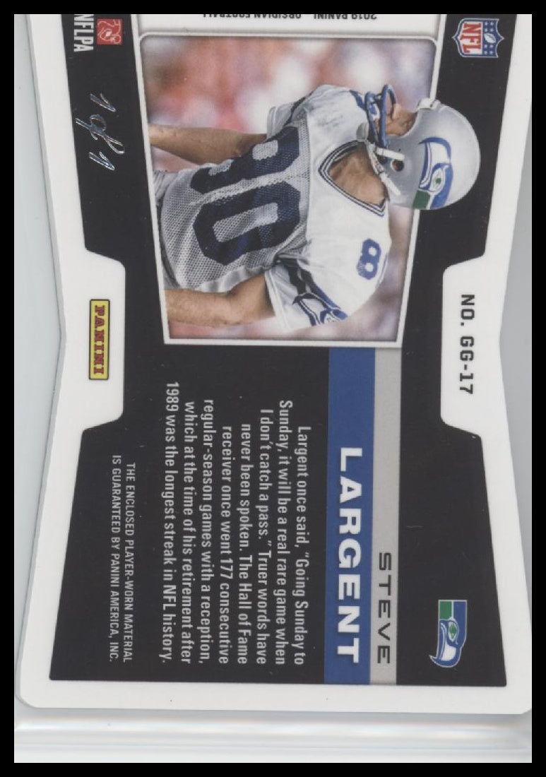 Steve Largent Seattle Seahawks 2021 Obsidian Galaxy Gear Relic 1/1