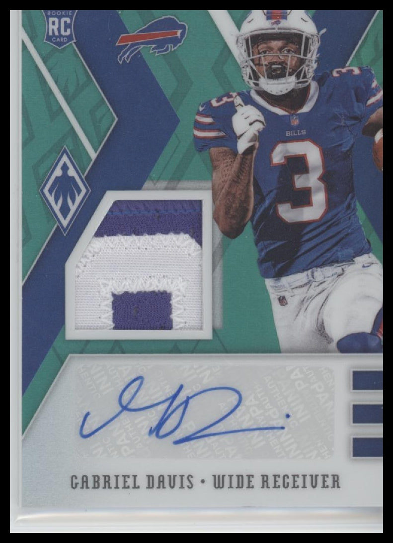 Gabriel Davis Buffalo Bills 2020 Panini Phoenix Rookie RPA Patch Autograph