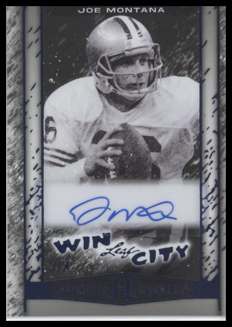 Joe Montana San Francisco 49ers 2025 Leaf Sport Hero “Win City” Autograph /4