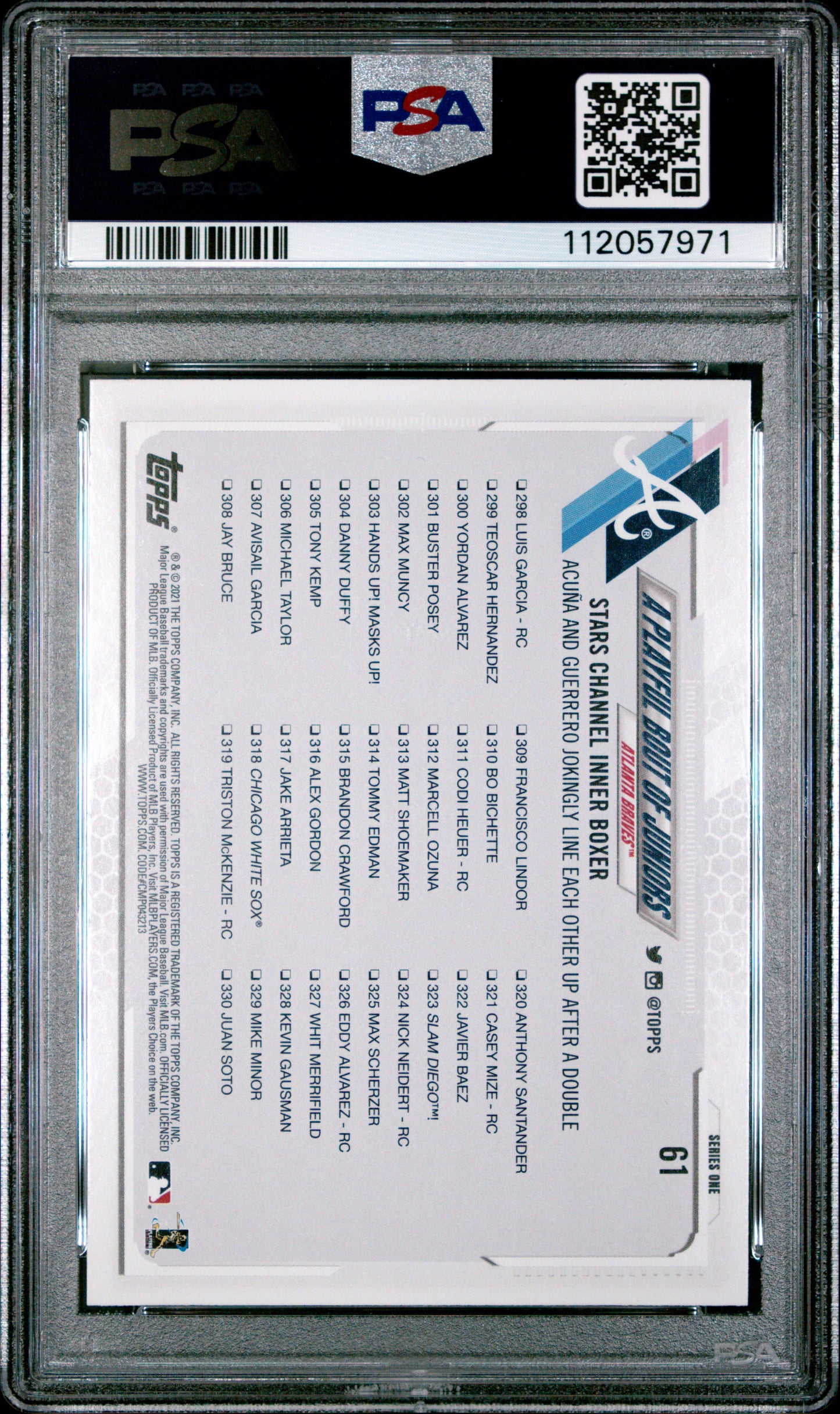Acn.Jr./Gr.Jr. 2021 Topps #61 Rainbow Foil PSA 10