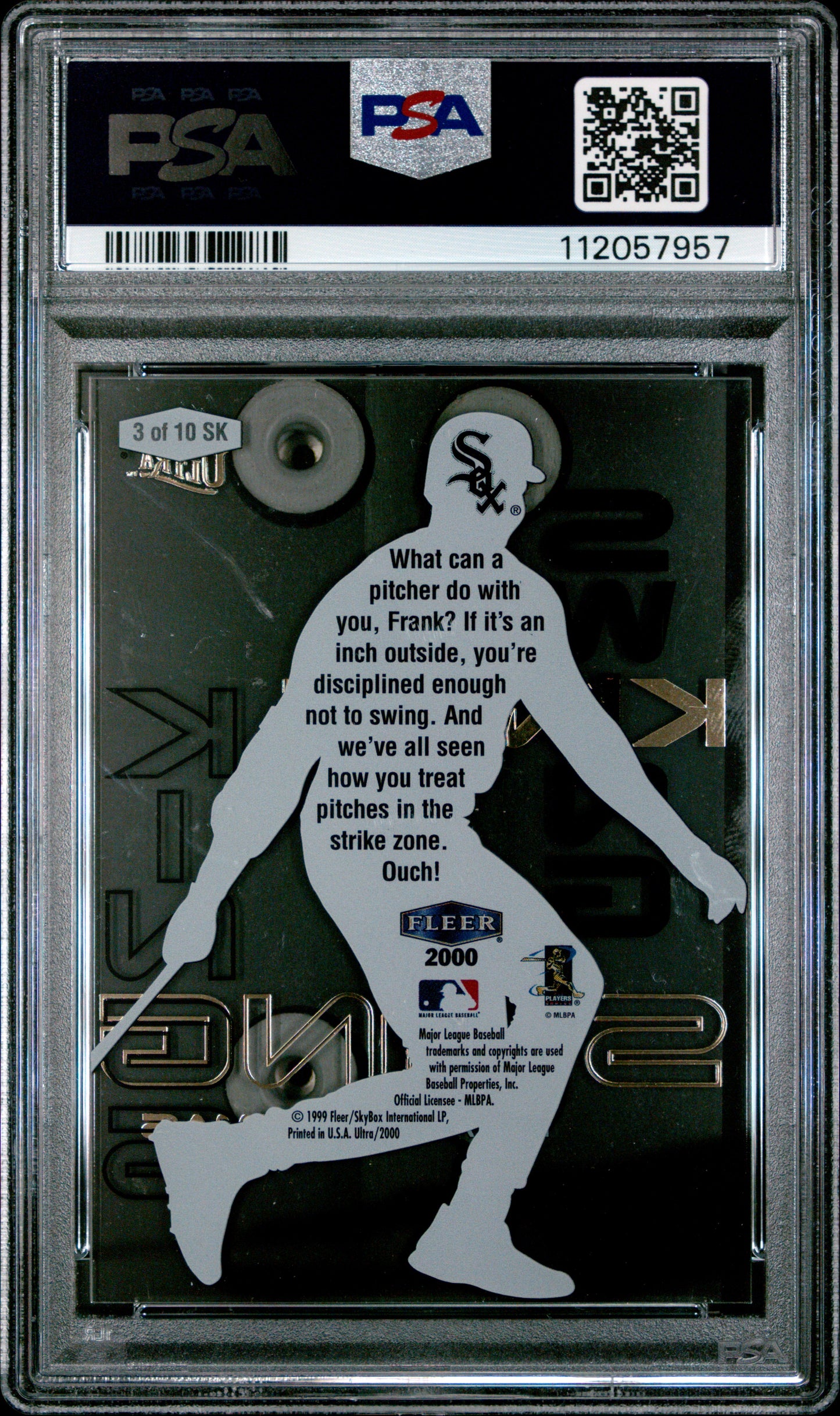 Frank Thomas 2000 Ultra Swing Kings #3 Swing King PSA 9