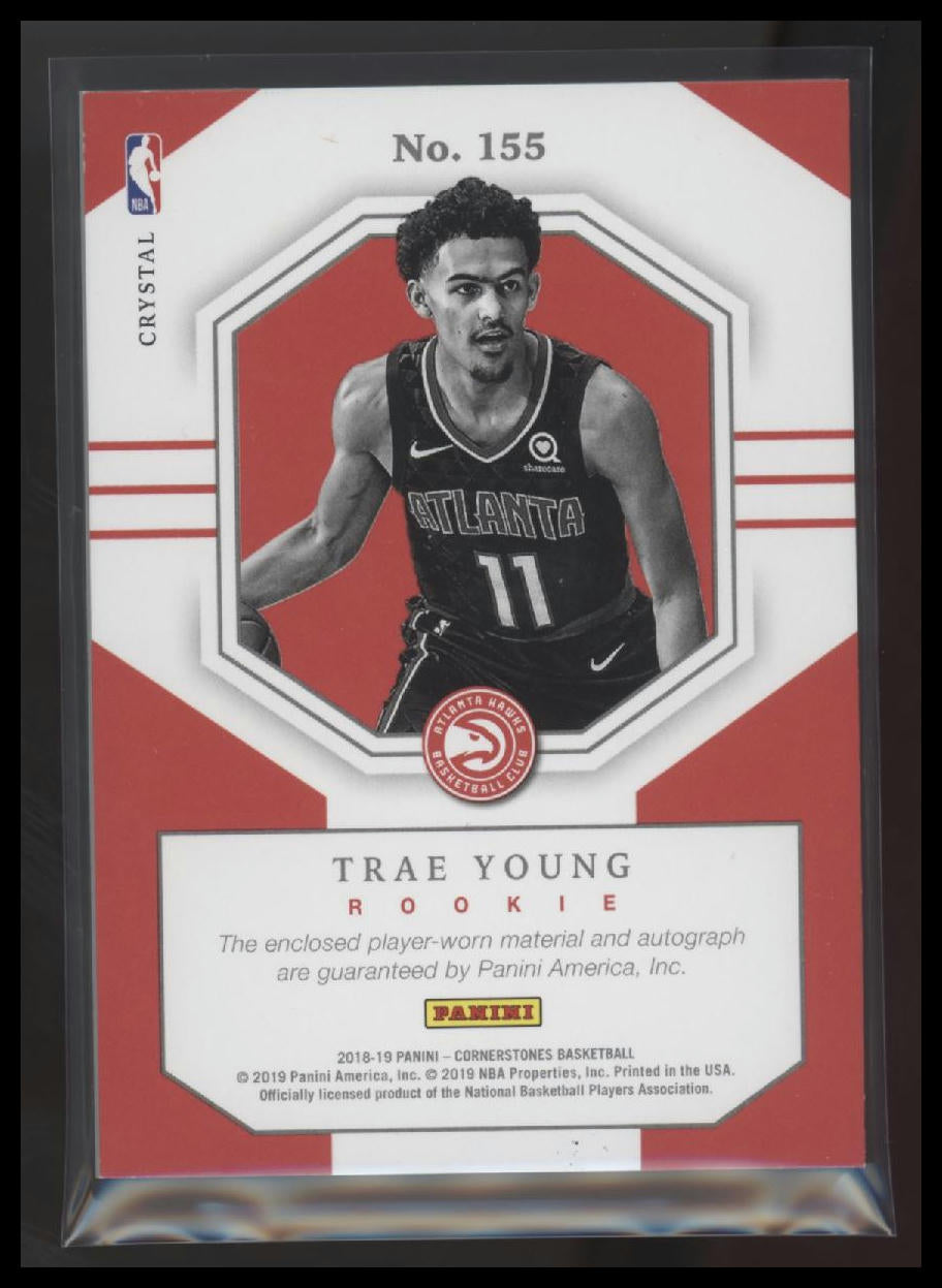 Trae Young 2018-19 Panini Cornerstones #155 Crystal #/75 RPA