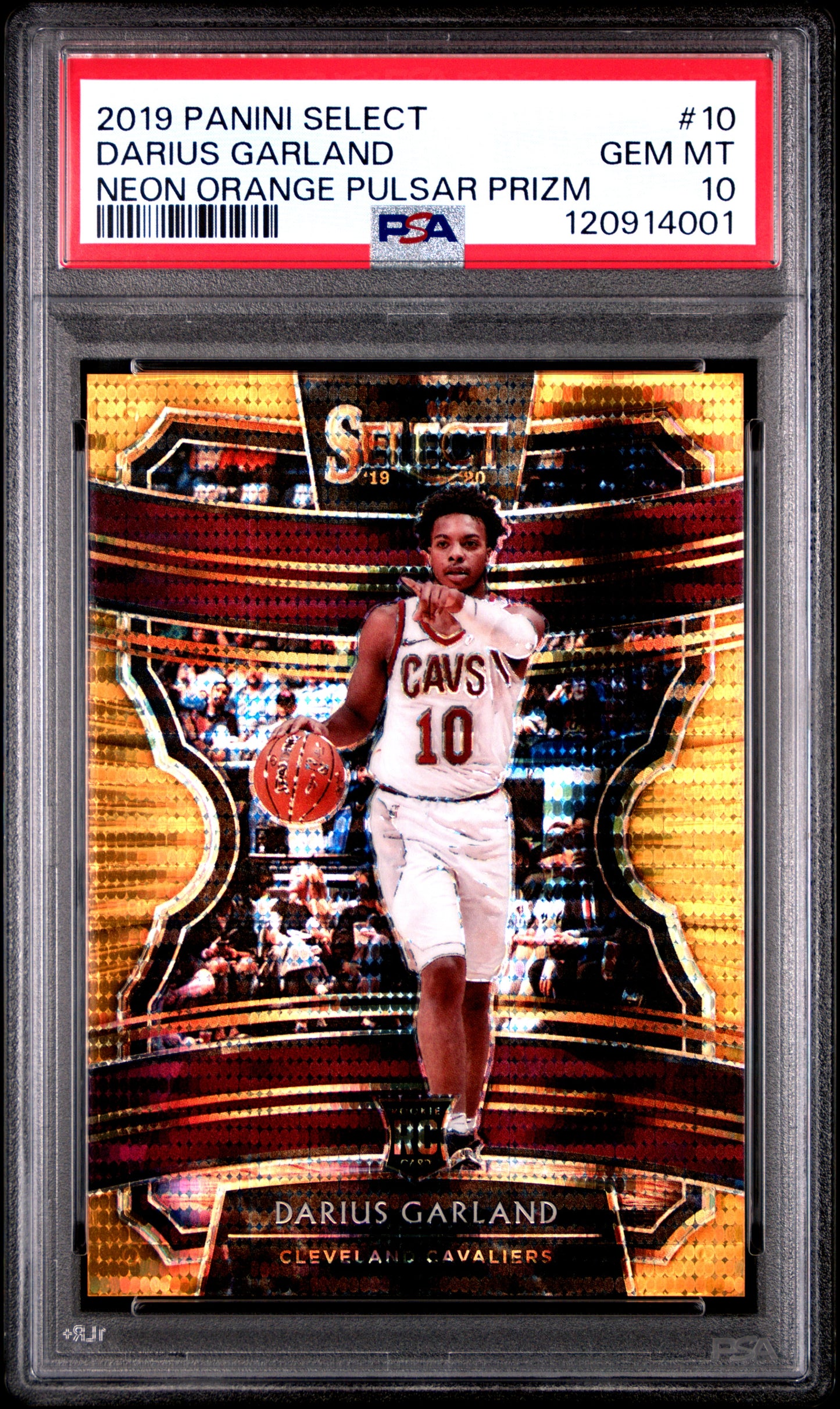Darius Garland 2019 Panini Select #10 Neon Orange Pulsar Prizm PSA 10