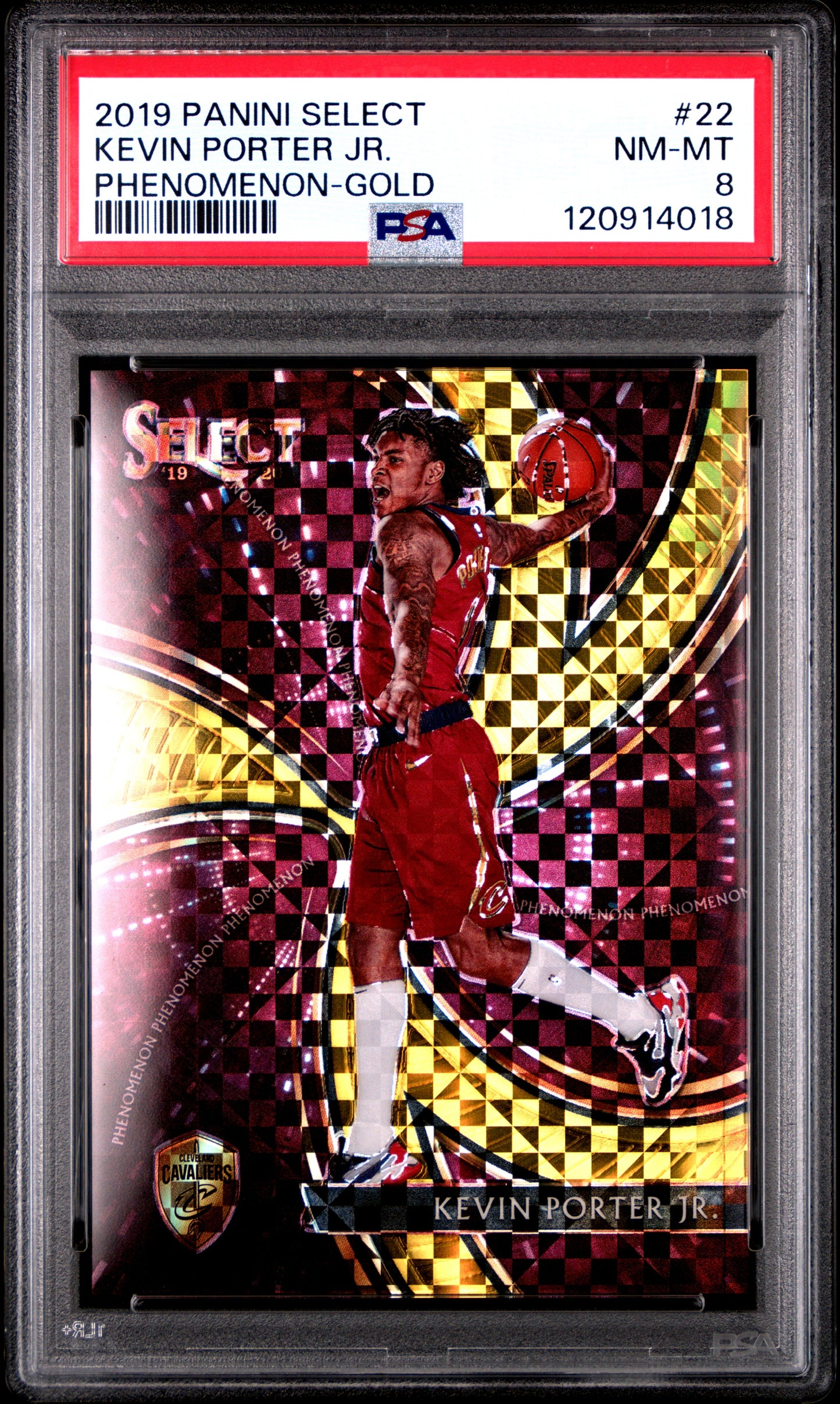 Kevin Porter Jr. 2019 Panini Select Phenomenon #22 Phenomenon-Gold PSA 8