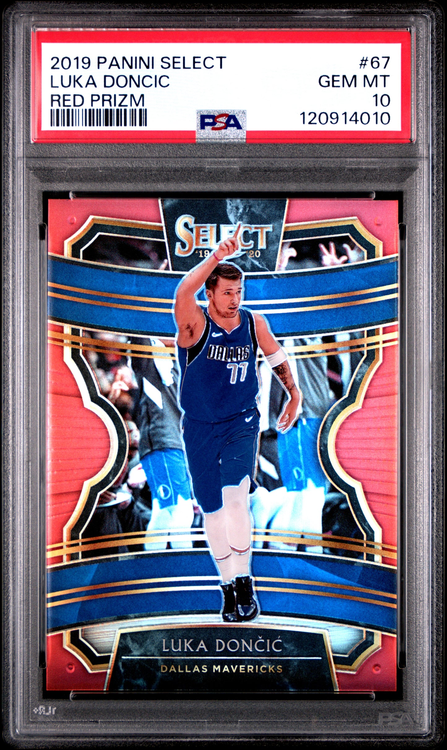 Luka Doncic 2019 Panini Select #67 Red Prizm PSA 10