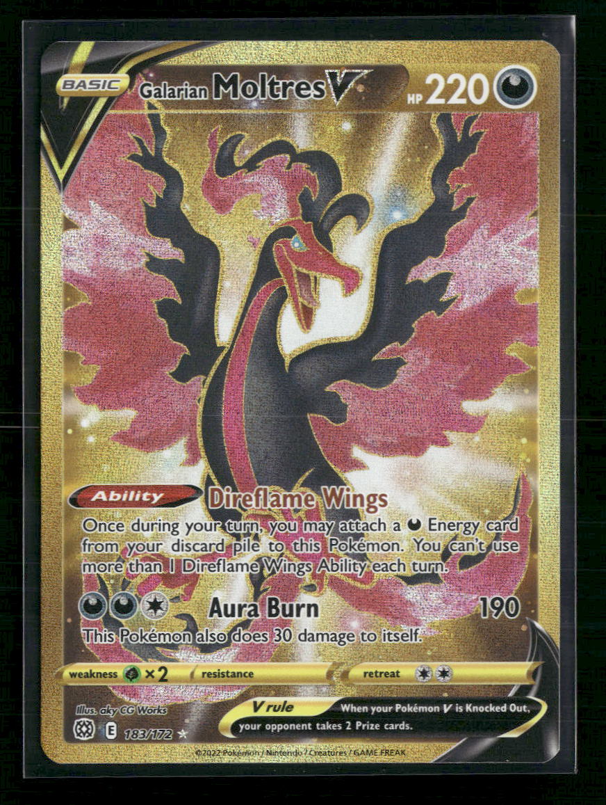 Galarian Moltres V (Secret) SWSH09: Brilliant Stars #183/172