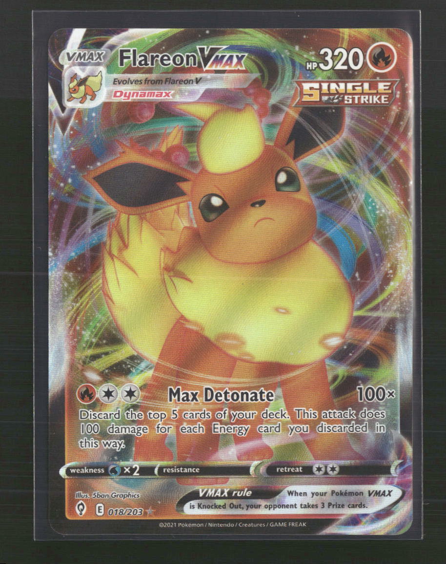 Flareon VMAX SWSH07: Evolving Skies #018/203