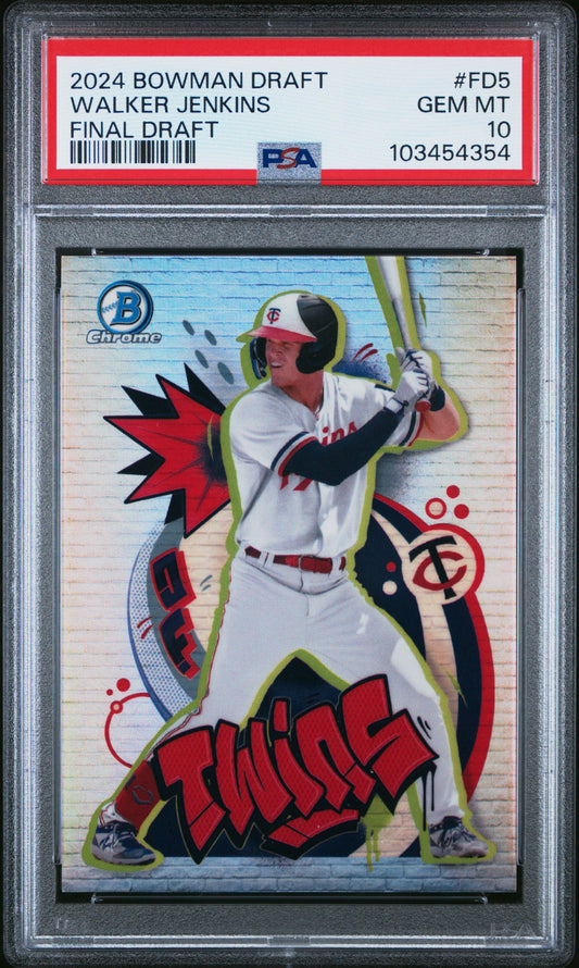 Walker Jenkins 2024 Bowman Draft Final Draft #FD5 PSA 10