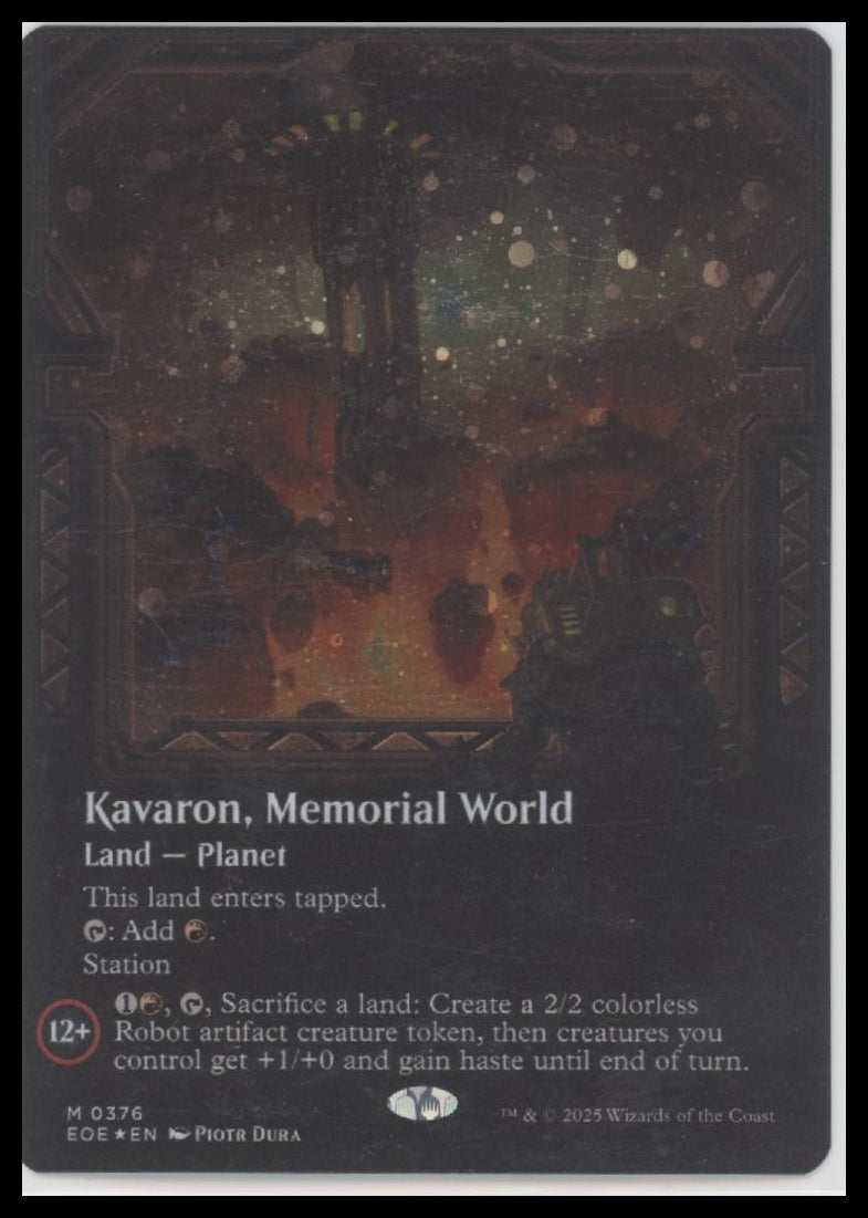 Kavaron, Memorial World (Borderless) (Galaxy Foil) Edge of Eternities #376