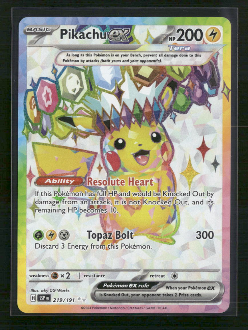 Pikachu ex SV08: Surging Sparks #219/191
