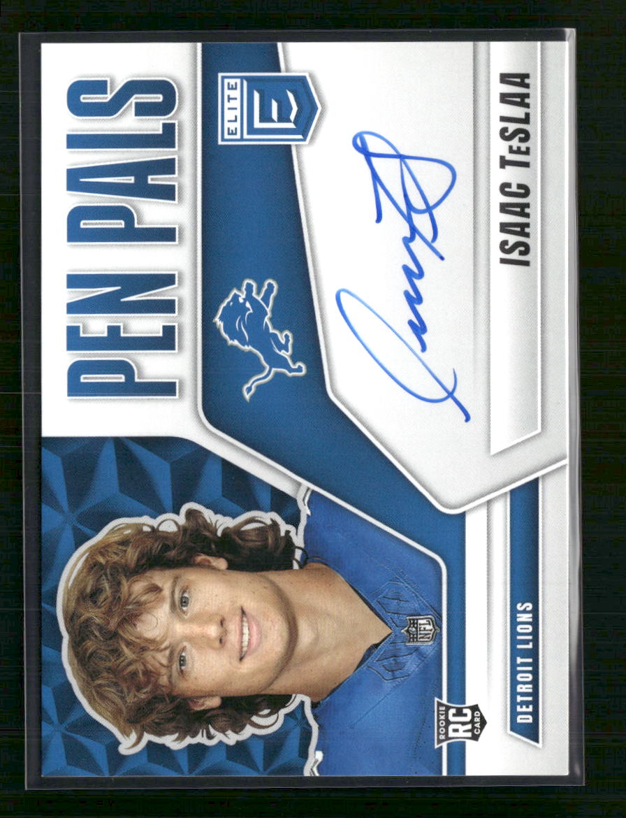 Isaac TeSlaa 2025 Donruss Elite #PP-ITE Pen Pals Blue Ink