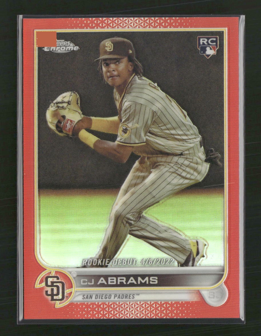 CJ Abrams 2022 Topps Chrome Update #USC102 Red Refractor #/25