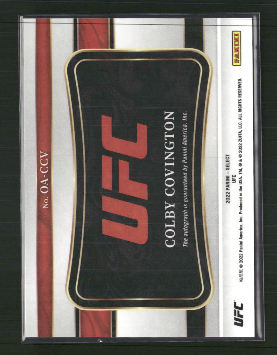 Colby Covington 2022 Panini Select UFC #OA-CCV Octagon Action Signatures