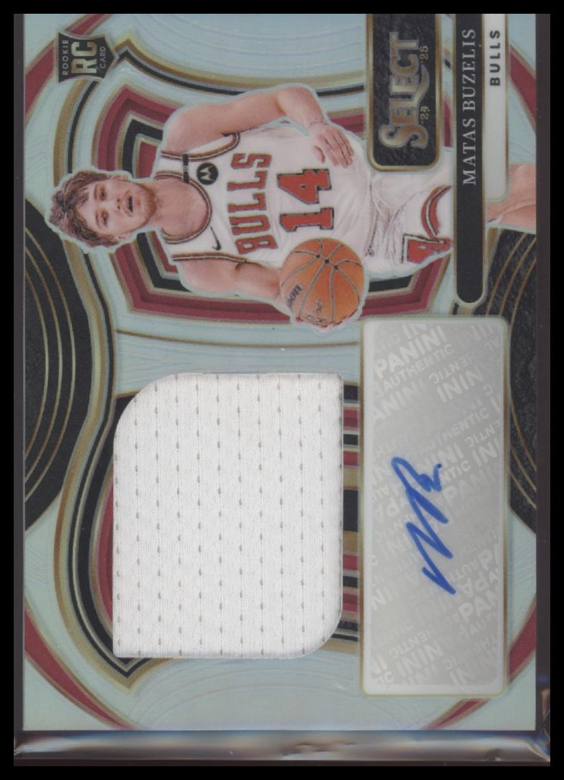 Matas Buzelis 2024-25 Panini Select #JRS-BUZ Rookie Signature Swatches #/99