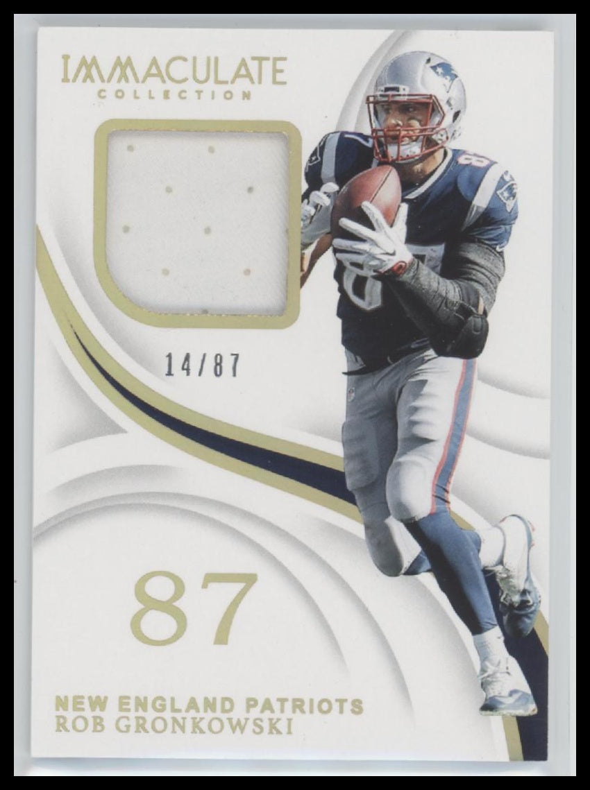 Rob Gronkowski 2019 Panini Immaculate Collection #IN-6 Numbers Memorabilia #/87