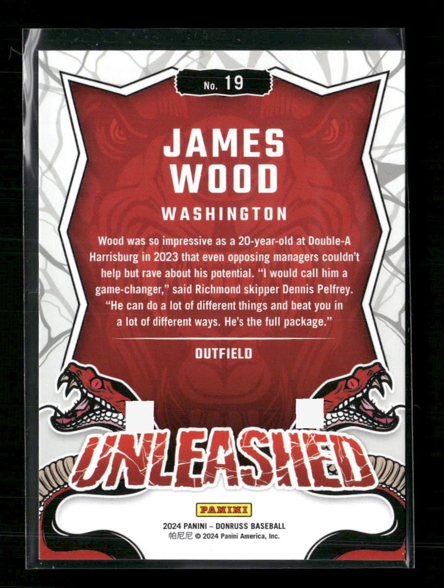 James Wood 2024 Donruss #19 Unleashed