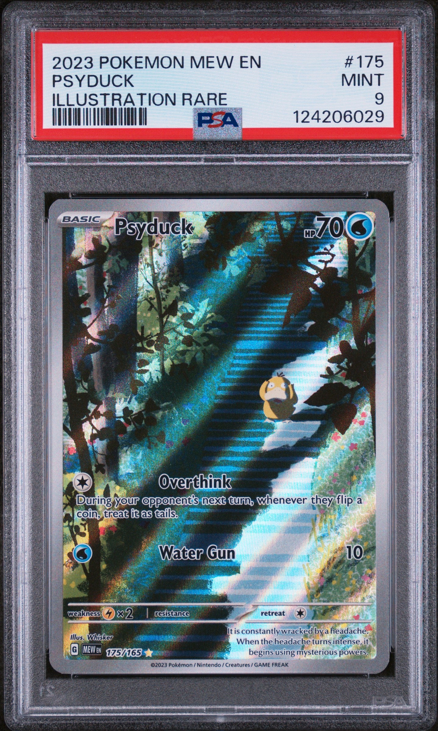 Psyduck 2023 Pokemon Mew En-151 #175 Illustration Rare PSA 9