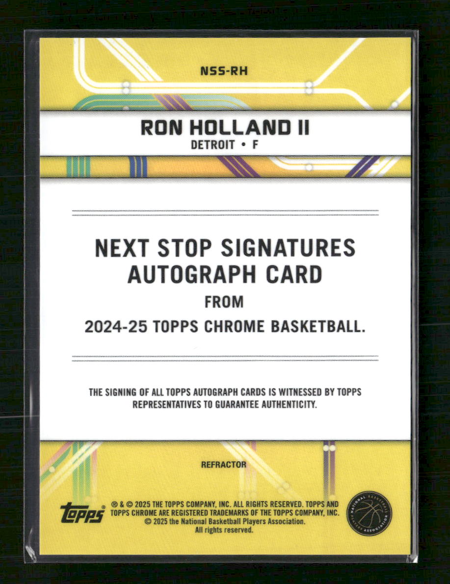 Ron Holland II 2024-25 Topps Chrome #NSS-RH Next Stop Signatures Refractor