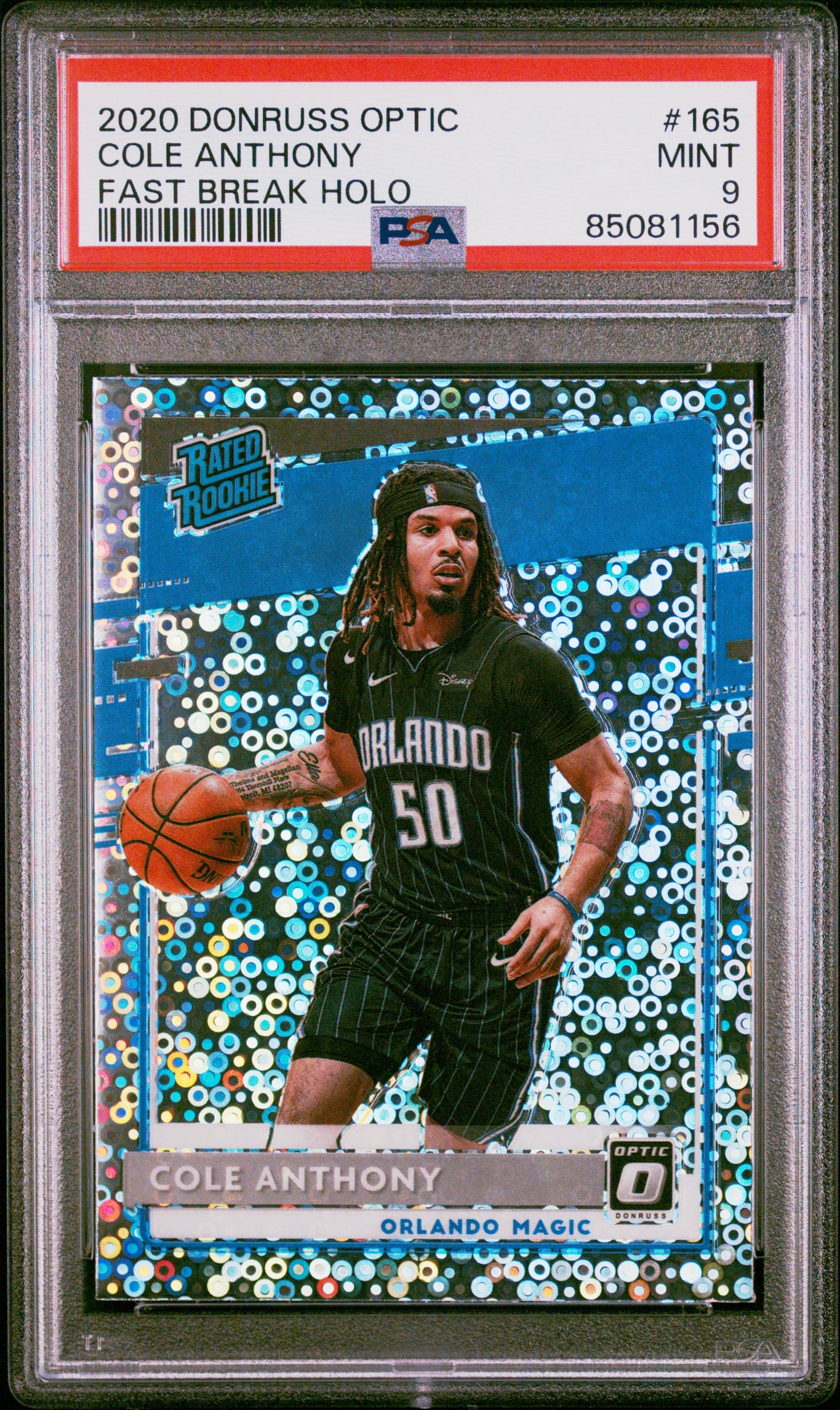 Cole Anthony 2020 Panini Donruss Optic #165 Fast Break Holo PSA 9