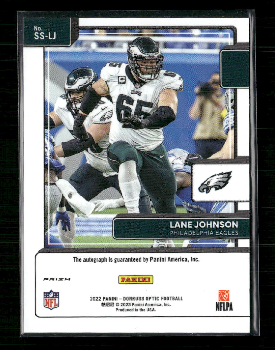Lane Johnson 2022 Donruss Optic #SS-LJ Signature Series Holo