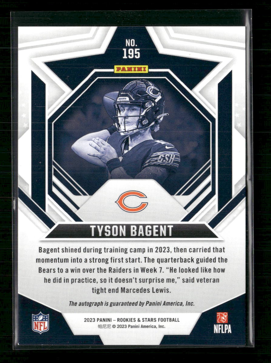 Tyson Bagent 2023 Panini Rookies & Stars #195 Orange