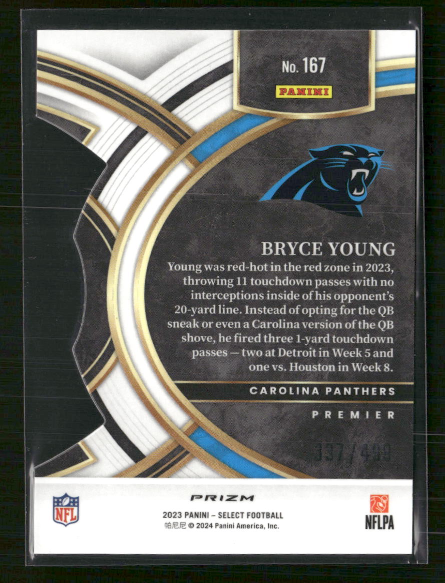 Bryce Young 2023 Panini Select #167 Green Prizms Die Cuts